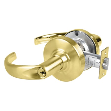 Schlage Grade 1 Entrance/Office Lock, Sparta Lever, Standard Cylinder, Satin Brass Finish, Non-Handed ND50PD SPA 606